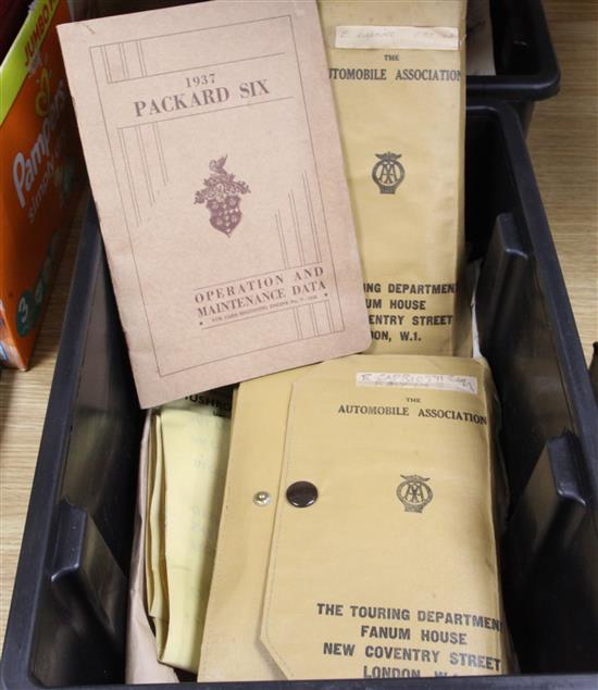 A collection of automobile and other ephemera relating to Emilio Capriotti